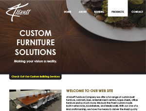 Hauff Furniture screen capture